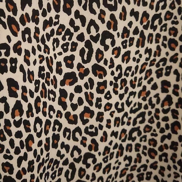 Loft Womens Tan Black Leopard Print Petite Swing Tank - Picture 3 of 4